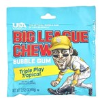 BIG LEAGUE CHEW TRIPLE PLAY TROPICAL GUM 60G X 12 PACK