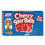 CHERRY SOUR BALLS THEATRE BOX 85G X 12 PACK