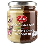 GUSTO ETNA PISTACHIO  DARK CHOCOLATE CREAM DUO SPREAD 300G X 12 JAR