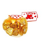 GOLD CHOCOLATE HEARTS 77G 50PK