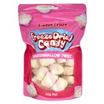 SWEETCRAZE FREEZE DRIED CANDY MARSHMALLOW TWIST 50G X 12