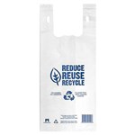 SMALL WHITE REUSEABLE CARRY BAGS 1000 PCS